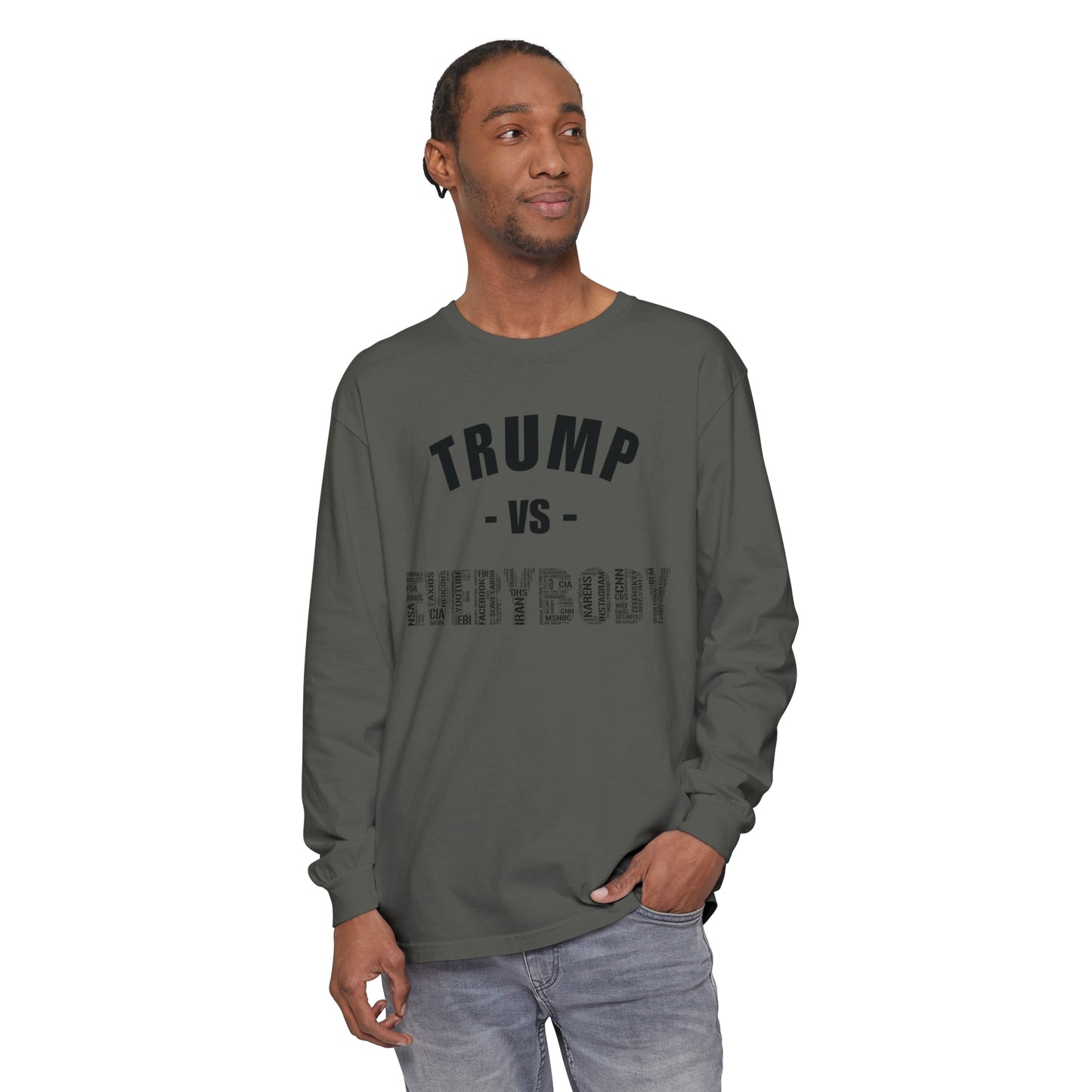 Trump VS Everybody Long Sleeve T-Shirt - Unisex Black