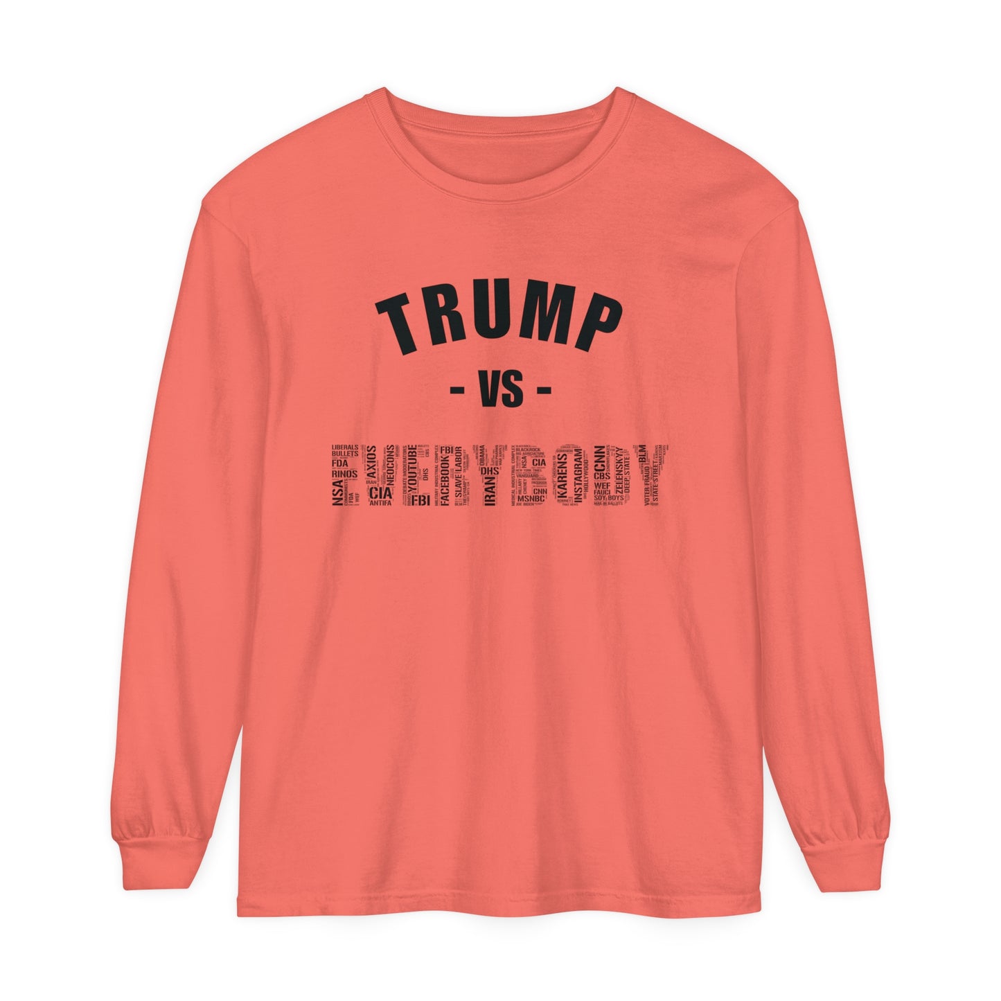 Trump VS Everybody Long Sleeve T-Shirt - Unisex Black