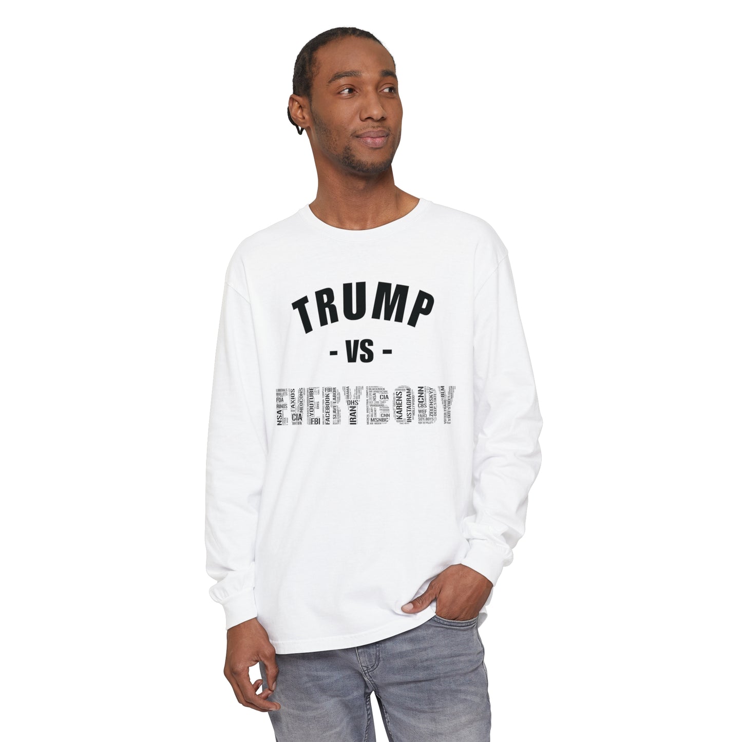 Trump VS Everybody Long Sleeve T-Shirt - Unisex Black