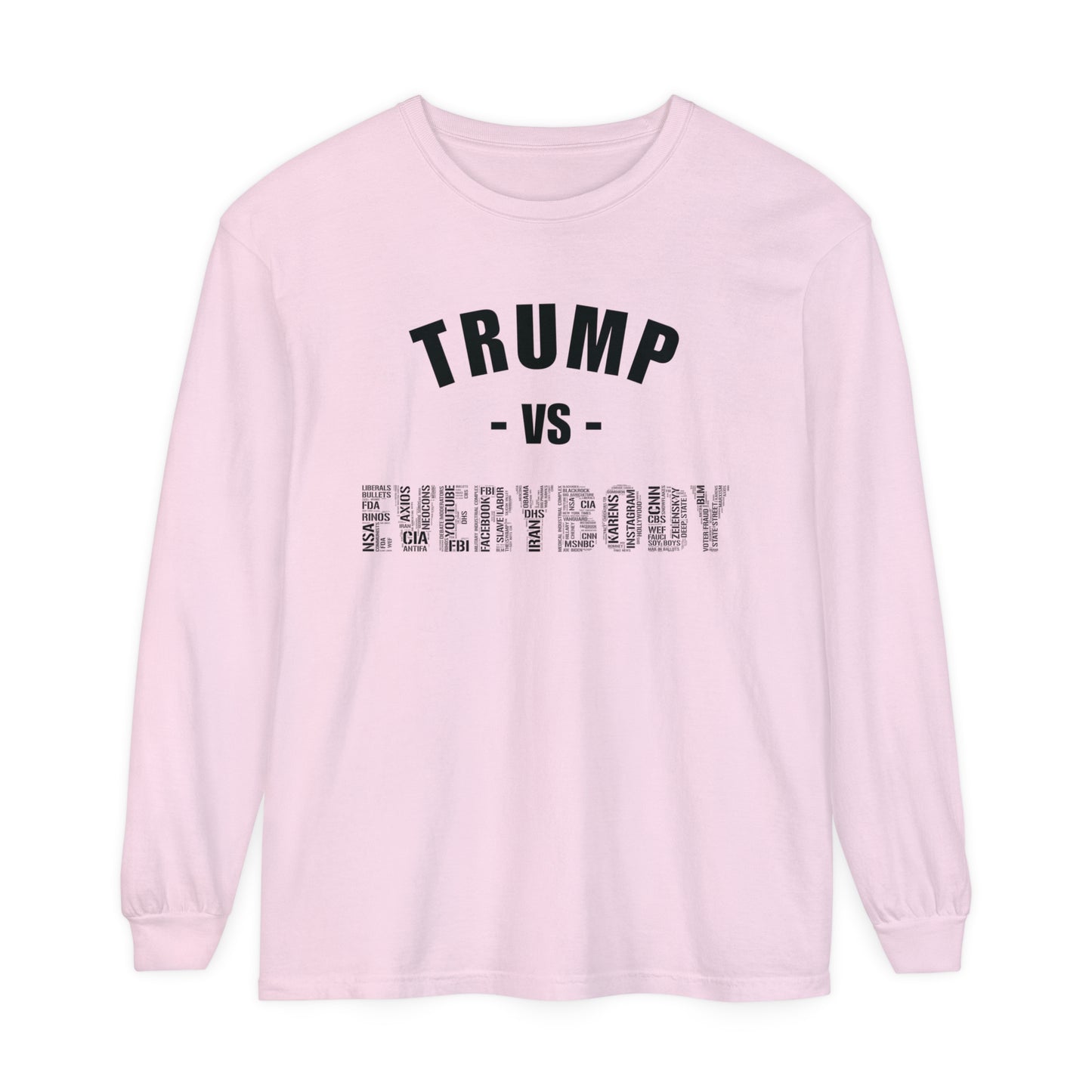 Trump VS Everybody Long Sleeve T-Shirt - Unisex Black