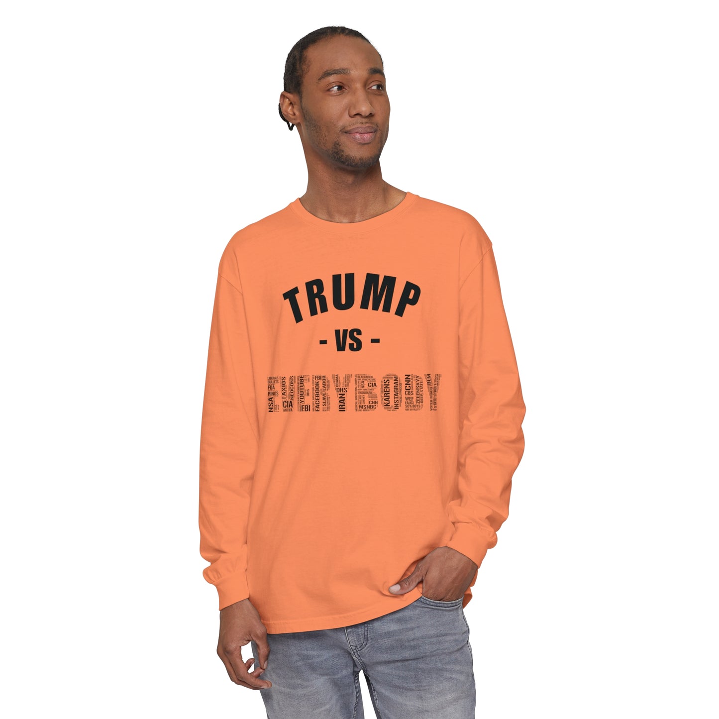 Trump VS Everybody Long Sleeve T-Shirt - Unisex Black