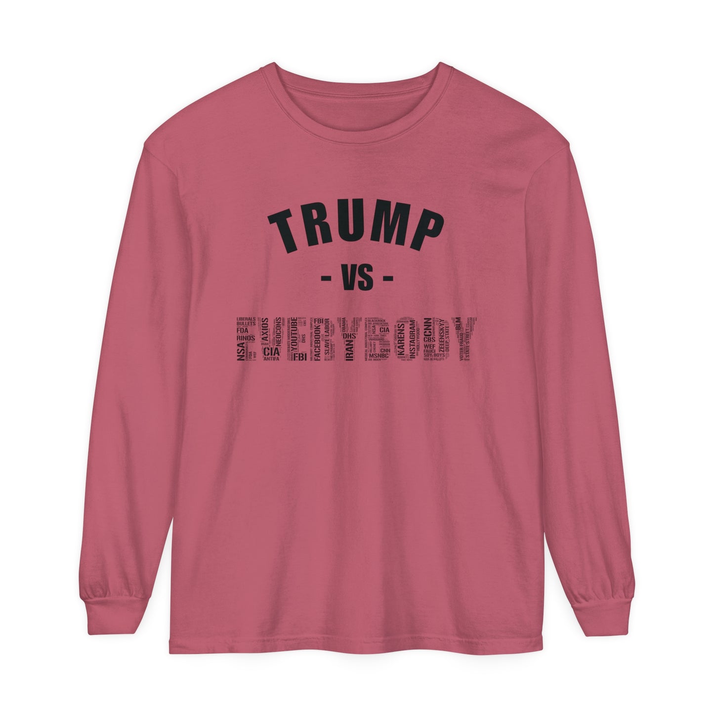 Trump VS Everybody Long Sleeve T-Shirt - Unisex Black