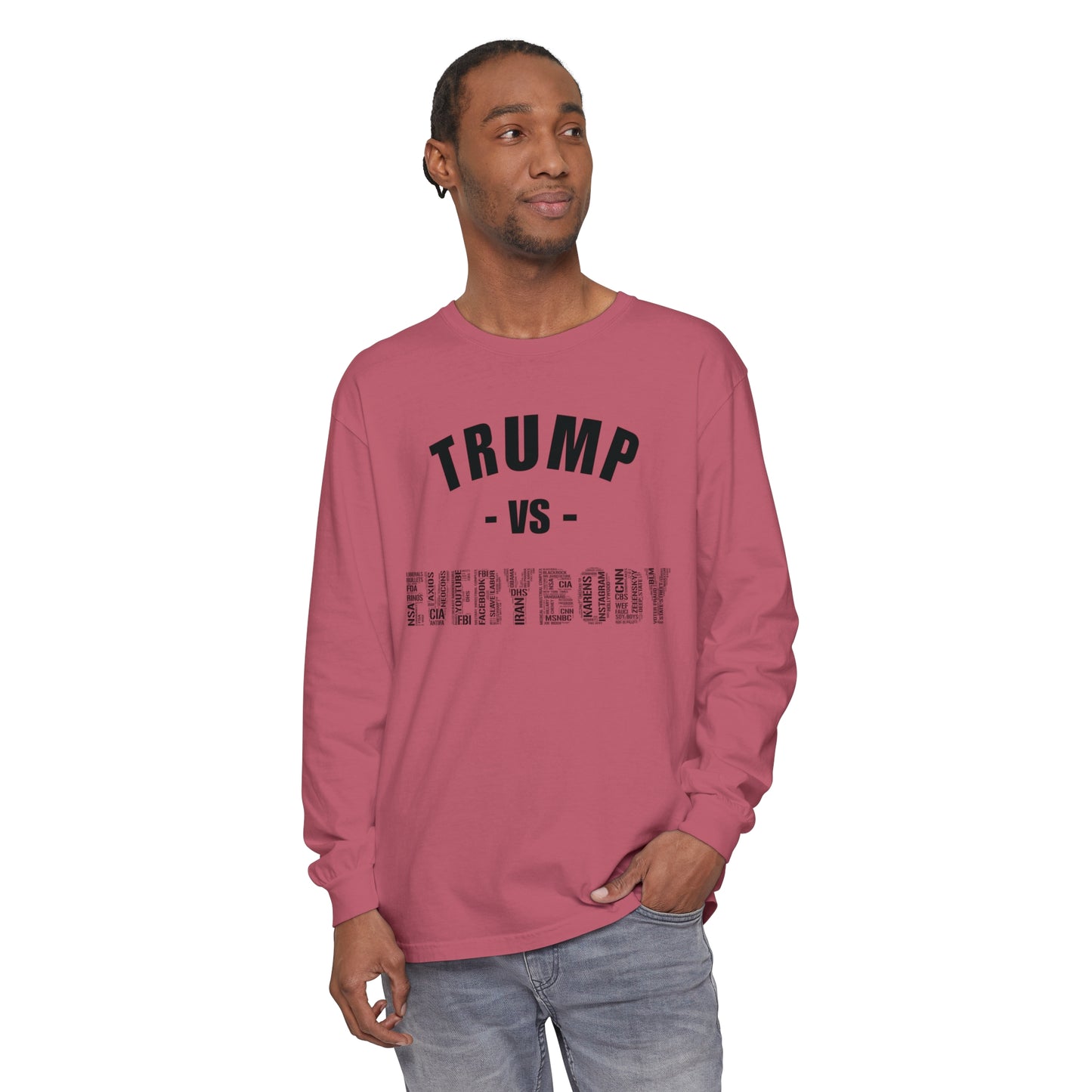 Trump VS Everybody Long Sleeve T-Shirt - Unisex Black