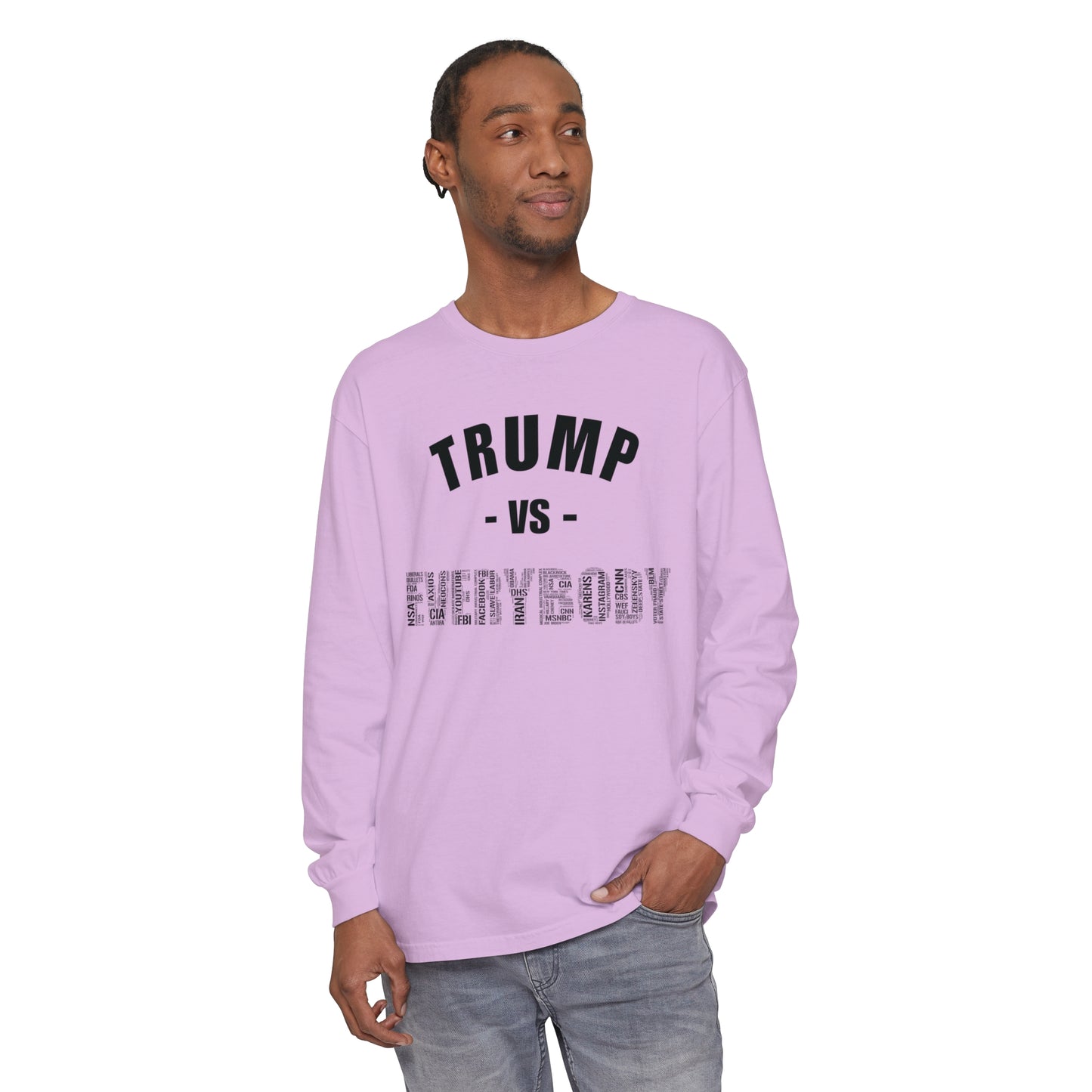 Trump VS Everybody Long Sleeve T-Shirt - Unisex Black