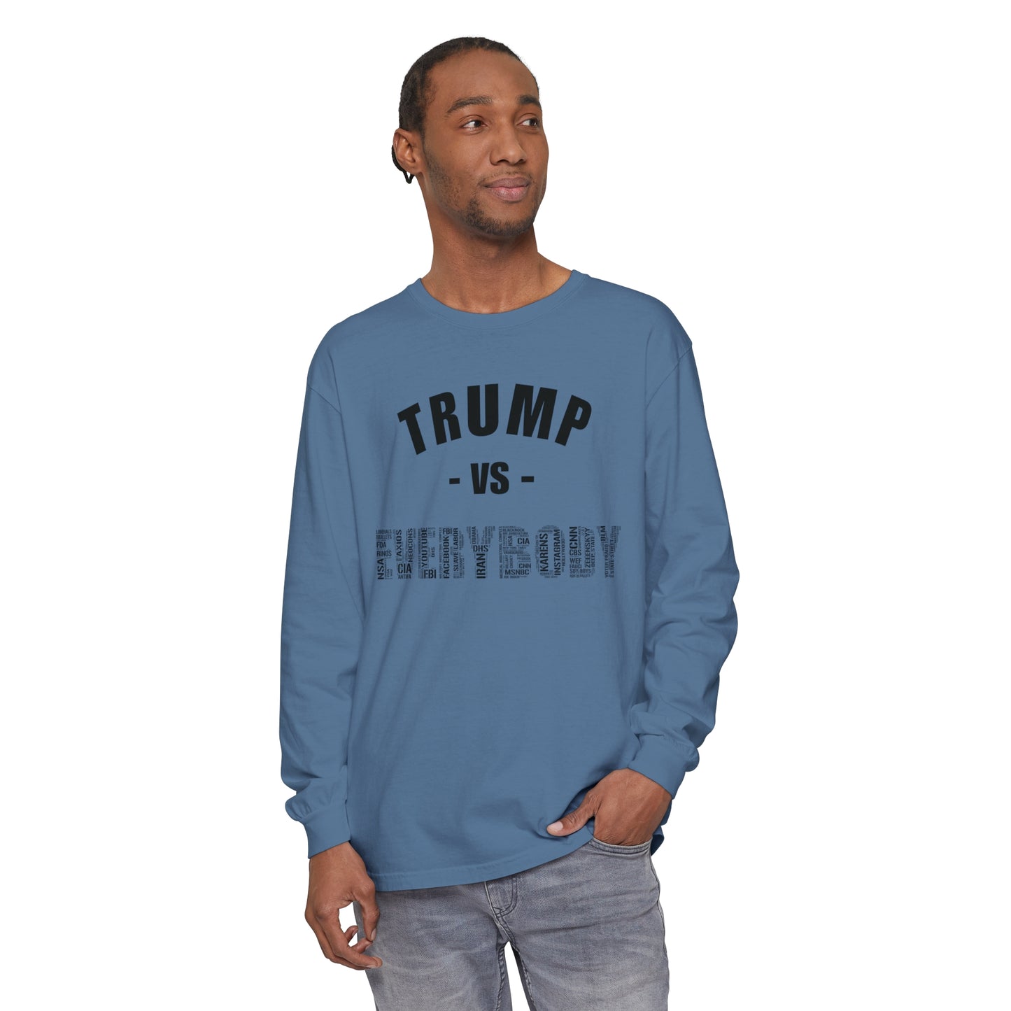 Trump VS Everybody Long Sleeve T-Shirt - Unisex Black