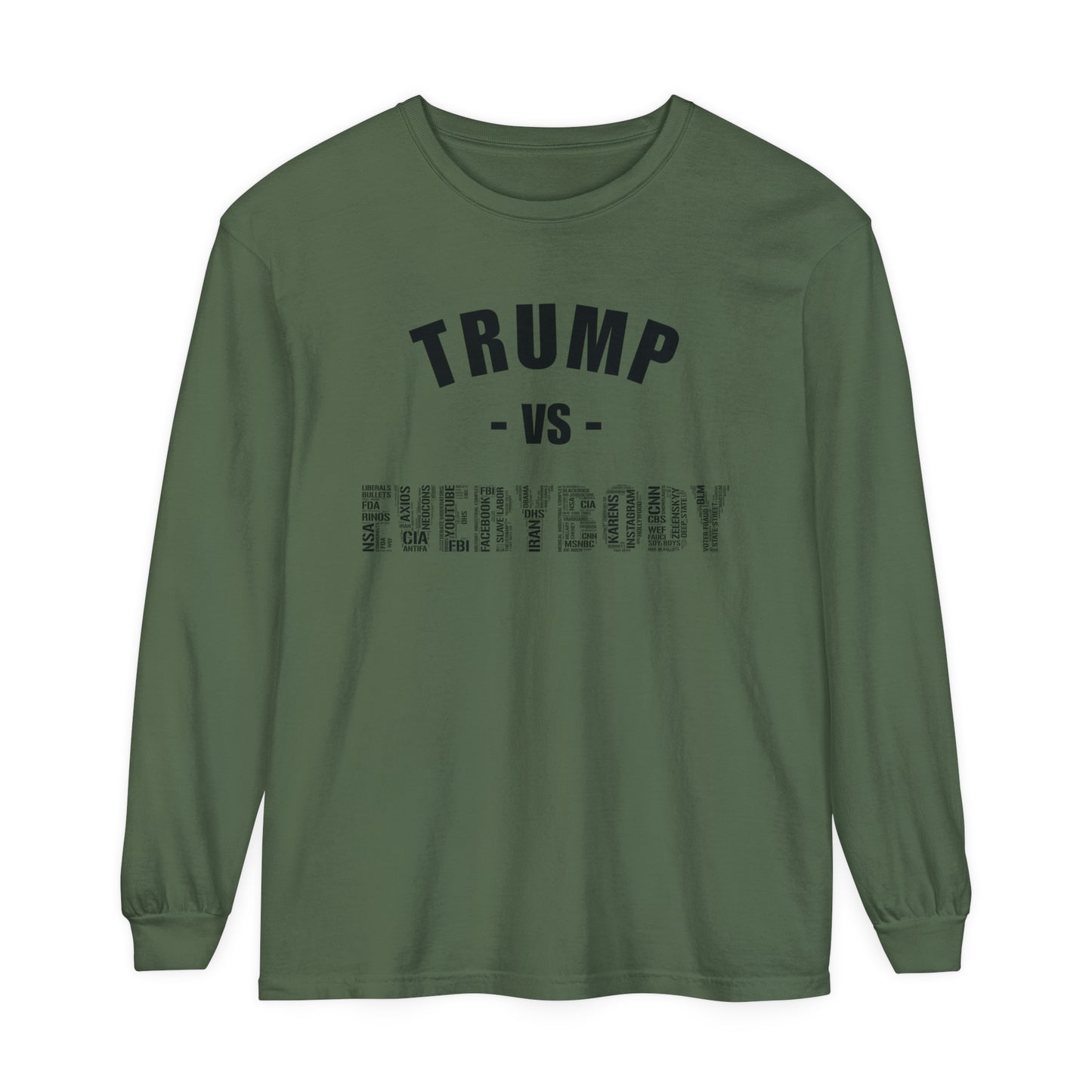 Trump VS Everybody Long Sleeve T-Shirt - Unisex Black