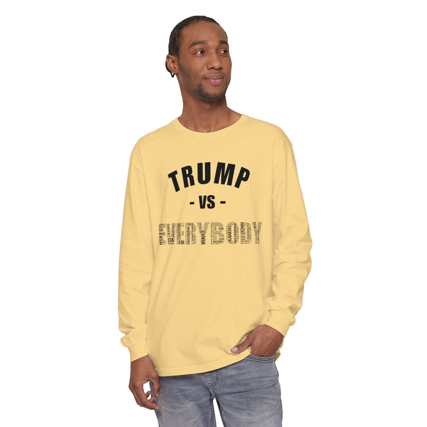 Trump VS Everybody Long Sleeve T-Shirt - Unisex Black